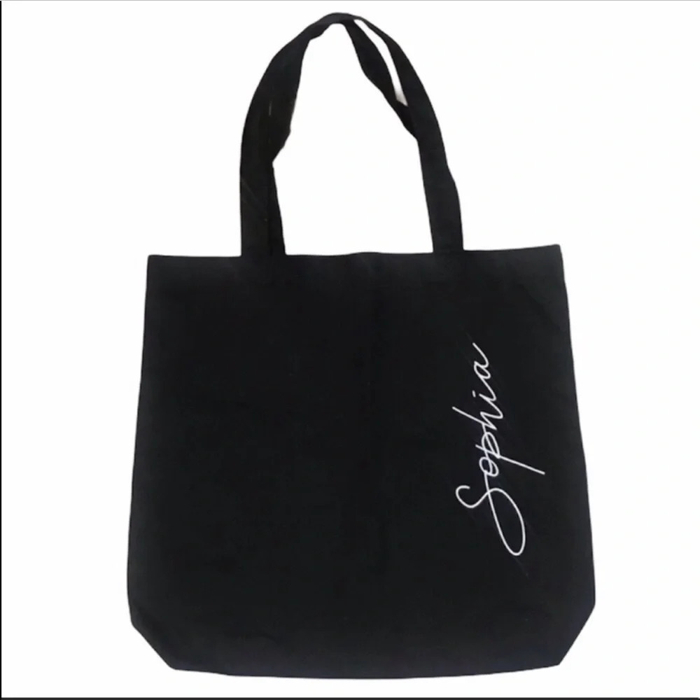 Sofia Black Tote Bag 14” x 13”